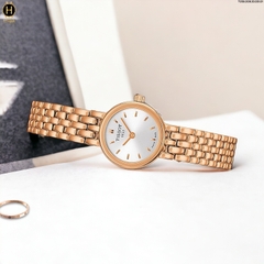 Đồng Hồ Nữ Tissot Quartz Lovely Dây Thép Vàng Hồng Mặt Trắng Sapphire T058.009.33.031.01 ( T0580093303101 )