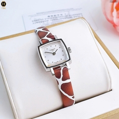 Đồng Hồ Nữ Tissot Quartz Lovely T058.109.17.036.00 ( T0581091703600 ) Dây Da Mặt Trắng Vuông Sapphire