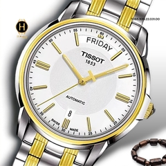 Đồng Hồ Nam Tissot Automatic T065.930.22.031.00 III DAY DATE  Dây Thép Demi Gold Mặt Trắng