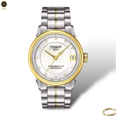 Đồng Hồ Nữ Tissot Automatic Luxury Cosc Powermatic 80 T086.208.22.116.00  ( T0862082211600 ) Dây Thép Demi Vàng Mặt Trắng Sapphire