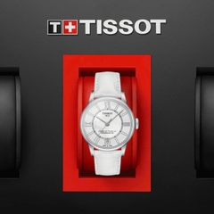 Đồng Hồ Nữ Tissot Automatic T099.207.16.116.00 Chemin Des Tourelles Diamond Dây Da Trắng Mặt Trắng
