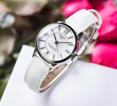 Đồng Hồ Nữ Tissot Automatic T099.207.16.116.00 Chemin Des Tourelles Diamond Dây Da Trắng Mặt Trắng