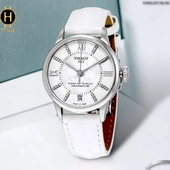 Đồng Hồ Nữ Tissot Automatic T099.207.16.116.00 Chemin Des Tourelles Diamond Dây Da Trắng Mặt Trắng