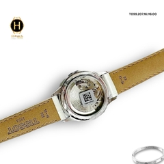 Đồng Hồ Nữ Tissot Automatic T099.207.16.116.00 Chemin Des Tourelles Diamond Dây Da Trắng Mặt Trắng