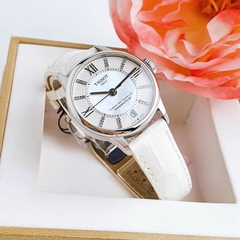 Đồng Hồ Nữ Tissot Automatic T099.207.16.116.00 Chemin Des Tourelles Diamond Dây Da Trắng Mặt Trắng