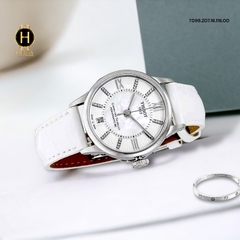 Đồng Hồ Nữ Tissot Automatic T099.207.16.116.00 Chemin Des Tourelles Diamond Dây Da Trắng Mặt Trắng