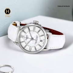 Đồng Hồ Nữ Tissot Automatic T099.207.16.116.00 Chemin Des Tourelles Diamond Dây Da Trắng Mặt Trắng