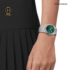 Đồng Hồ Nữ Tissot Quartz T137.210.11.081.00 (T1372101108100) PRX Quartz Green Dial Sapphire