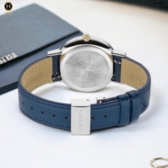 Đồng Hồ Nữ Versace Quartz Greca Chic VE3D00122 Dây Da Mặt Xanh Lam Sapphire