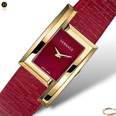 Đồng Hồ Nữ Versace Quartz Greca Icon Red VELU00319 Dây Da Mặt Đỏ Sapphire