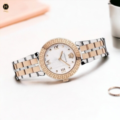 Đồng Hồ Nữ Versace Quartz VEZ600723 Greca Icon Bracelet Dây Thép Demi Vàng Hồng Mặt Trắng Sapphire