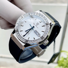 Đồng Hồ Nam Olym Pianus Automatic  OP990-45 Vỏ Trắng Mặt Trắng Classic Fusion  Đính Diamond