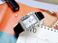 Đồng Hồ Nữ Royal Crown 6111 Dây Da Đen Chính Hãng
