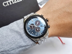 Đồng Hồ Nam Citizen Quartz Eco-Drive PERPETUAL CALENDAR BL5568-54L Dây Sắt Mặt Xanh