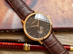 Đồng hồ nam Citizen Quartz Be9173-07X Dây Da Rose