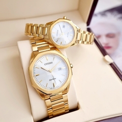 Đồng Hồ Cặp Citizen Quartz Eco-Drive BM7492-57A  EW2582-59A ( Giá 1 Chiếc )