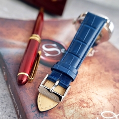 Đồng Hồ Nam Orient Automatic RA-AS0103A10B Sun & Moon Dây Da Mặt Xanh