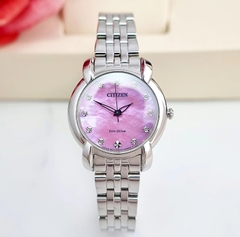 Đồng Hồ Nữ Citizen Quartz Eco-Drive EM0710-54Y  Dây Sắt Mặt Hồng