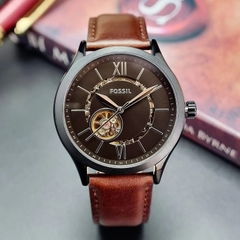 Đồng Hồ Nam Fossil Automatic Fenmore BQ2651 Dây Da  Nâu Vỏ Đen