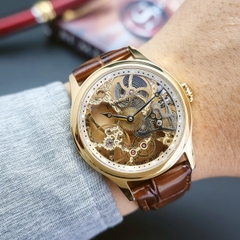 Đồng Hồ Nam Thomas Earnshaw Automatic ES-8049-02  Dây Da Nâu Vỏ Vàng