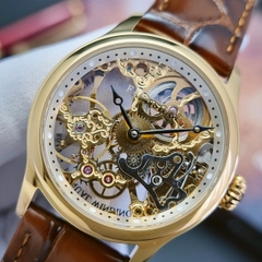 Đồng Hồ Nam Thomas Earnshaw Automatic ES-8049-02  Dây Da Nâu Vỏ Vàng