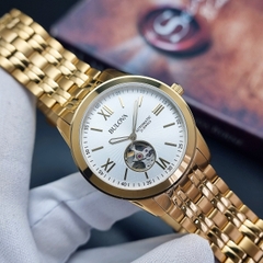 Đồng Hồ Nam Bulova 97A130 Automatic Dây Sắt Vàng Mặt Trắng