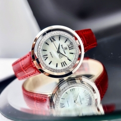 Đồng Hồ Nữ Royal Crown Quartz 8627 Dây Da Đỏ