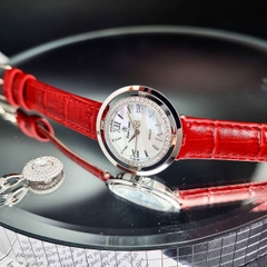 Đồng Hồ Nữ Royal Crown Quartz 8627 Dây Da Đỏ