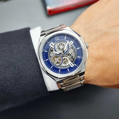 Đồng Hồ Nam Fossil Automatic BQ2620 Dây Sắt Vỏ Trắng Mặt Xanh