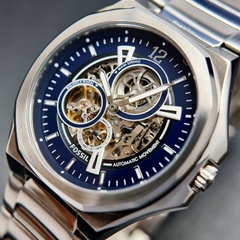 Đồng Hồ Nam Fossil Automatic BQ2620 Dây Sắt Vỏ Trắng Mặt Xanh