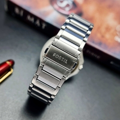 Đồng Hồ Nam Fossil Automatic BQ2620 Dây Sắt Vỏ Trắng Mặt Xanh