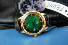 Đồng Hồ Nam ORIENT BAMBINO Dây Da Nâu Mặt Xanh FAC08002F0