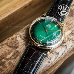 Đồng Hồ Nam ORIENT BAMBINO Dây Da Nâu Mặt Xanh FAC08002F0