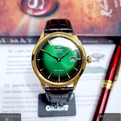Đồng Hồ Nam ORIENT BAMBINO Dây Da Nâu Mặt Xanh FAC08002F0