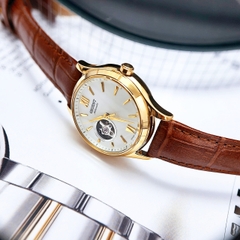 Đồng Hồ Nữ Automatic Orient Open Heart RA-AG0024S00C Dây Da
