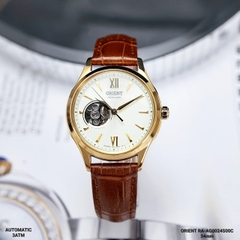 Đồng Hồ Nữ Automatic Orient Open Heart RA-AG0024S00C Dây Da