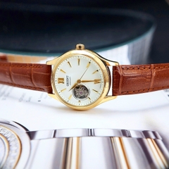 Đồng Hồ Nữ Automatic Orient Open Heart RA-AG0024S00C Dây Da