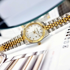 Đồng hồ Nữ Mathey Tissot D810BI Quartz Dây Sắt Demi Gold