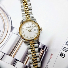 Đồng hồ Nữ Mathey Tissot D810BI Quartz Dây Sắt Demi Gold