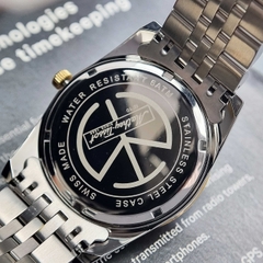 Đồng Hồ Nam Mathey Tissot Quartz H710BN Dây Sắt Demi Vàng Mặt Đen Diamond