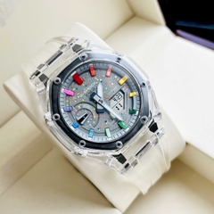 Đồng Hồ Nam Casio Quartz Gsock GA-2100 Custom  Dây Nhựa Full Màu Sport