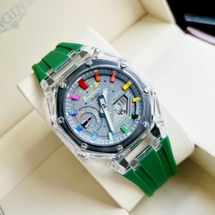 Đồng Hồ Nam Casio Quartz Gsock GA-2100 Custom  Dây Nhựa Full Màu Sport