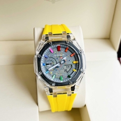 Đồng Hồ Nam Casio Quartz Gsock GA-2100 Custom  Dây Nhựa Full Màu Sport