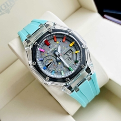 Đồng Hồ Nam Casio Quartz Gsock GA-2100 Custom  Dây Nhựa Full Màu Sport