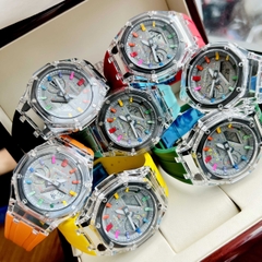 Đồng Hồ Nam Casio Quartz Gsock GA-2100 Custom  Dây Nhựa Full Màu Sport