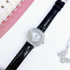 Đồng Hồ Nữ Royal Crown Quartz 3638 Da Đen