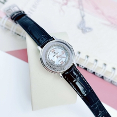 Đồng Hồ Nữ Royal Crown Quartz 3638 Da Đen
