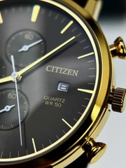 Đồng Hồ Nam Citizen Quartz Chronograph AN3612-09X Chronograph Dây Da Nâu Rose