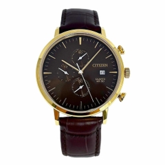 Đồng Hồ Nam Citizen Quartz Chronograph AN3612-09X Chronograph Dây Da Nâu Rose