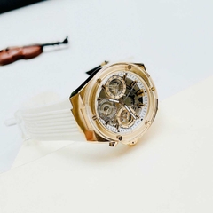Đồng Hồ Unisex Guess Quartz GW0409L2 Dây Casu Gold